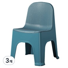 디어모모 등받이 다용도 통사출 의자 소, 블루, 3개