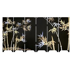 茶桌雙面小屏風 花鳥與竹林, 1個