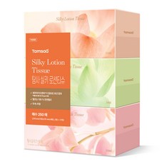 탐사 실키 천연펄프 로션티슈, 3팩, 250매