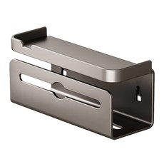 壁掛紙巾架 旗艦款 附免釘膠 + 打孔螺絲, 黑色, 1個