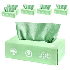 乾濕兩用纖維抽取式抹布，綠色，20片/入, 尺寸20cmX20cm, 6盒