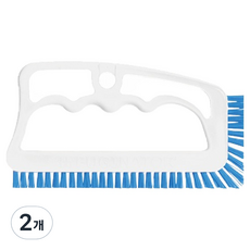 푸기네이터 화장실 창틀 욕실 타일 청소솔, 화이트 + 블루, 2개