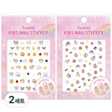 Tomini 兒童指甲貼片 兩件組, T017, T018, 2組
