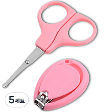 잇곰 유아 손톱 깎이 가위 2종 세트, 핑크, 5세트