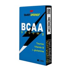 RED COW 紅牛 SMART ENERGY聰勁 BCAA 9000mg 即溶膠囊 左旋麩醯胺酸 牛磺酸 維他命B 增進運動表現, 20顆, 500mg, 1盒
