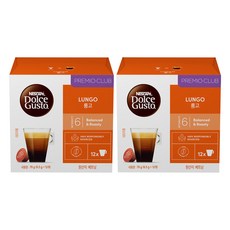 NESCAFE 雀巢咖啡 Dolce Gusto 多趣酷思 Lungo低咖啡因美式濃黑咖啡膠囊, 6.5g, 12顆, 2盒