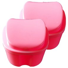 다르니나 틀니 보관 케이스 핑크, 1개입, 2개