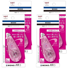 TOMBOW MONO AIR 5 修正帶 CT-CR5C65 5mm x 10m, 櫻花粉, 4個