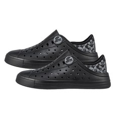 LOTTO 樂得 Sicily 女款輕量洞洞鞋, 220mm, 黑色, 透氣舒適