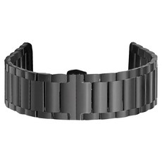 DC NET WORK 直流網絡 Galaxy Frontier/Gear S3/Watch 3 22mm 霧面金屬錶帶 (相容 45/46mm), 黑色的, 1個