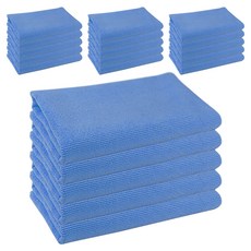 World Clean 無縫線厚實抹布 藍色, 20個