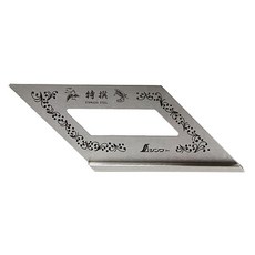 SHINWA 鶴龜菱形止型定規尺 - 適用於3m以下 材質為不銹鋼 左右角度皆可使用, 1支