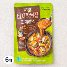 풀무원 바지락 된장찌개양념, 130g, 6개