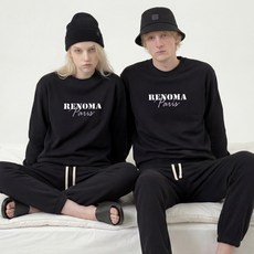 renoma 情侶款舒適毛圈布九分居家服上下套裝