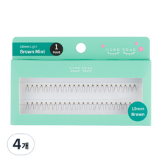 ccam bbak 人造束狀假睫毛 包裝版 10mm 1束, 4個, 棕色