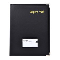 ECO Chungwoon 高級人造皮革報告文件夾 皮革, 黑色, 1個