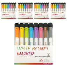 투코비 화이트보드 자석 마카펜 G-208, 오렌지,옐로우,그린,블루,퍼플,레드,브라운,블랙, 40개