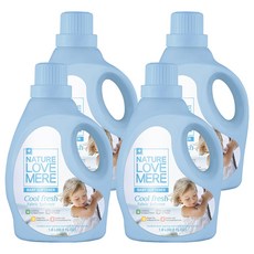 네이쳐러브메레 쿨프레쉬 유아 섬유유연제 코튼향 본품, 1.8L, 4개