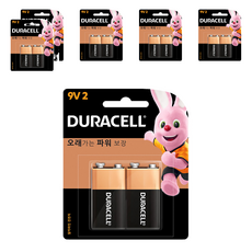 듀라셀 알카라인 9V 건전지, 2개입, 6개