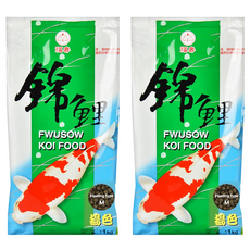 福壽實業 錦鯉揚色魚飼料 M, 1kg, 2袋