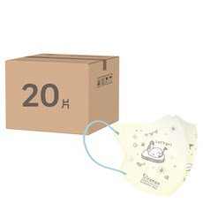 明基健康生活 幸福物語 3D成人醫療口罩, 米黃色, 20片, 1盒