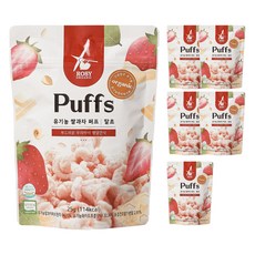 로지오가닉 유기농 쌀과자 적응 퍼프, 딸기초코, 25g, 6개