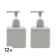 뉴앤룩 사각 디스펜서 주방세제 리필용기 일반형 250ml, 그레이, 12개