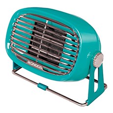 wonder 旺德電通 復古風陶瓷電暖器 WH-W26F, 防火阻燃材質，PTC陶瓷發熱，機身角度可旋轉100度, 混色