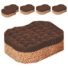 KEYTOSS 詰朵斯 烘焙幸福生活 耐用清潔海綿, 聚乙酯材質, 10.3*8.7*4CM, 6個, 1入