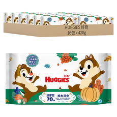 HUGGIES 好奇 奇奇蒂蒂加厚型純水嬰兒濕巾, 70張, 16包, 420g