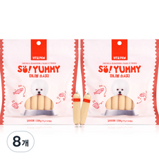 비타파우 강아지 쏘야미 미니봉 소시지 간식, 혼합맛(연어/크릴), 238g, 8개
