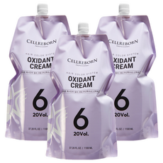셀리본 옥시던트 컬러 크림 염색용 산화제 6%, 1.1L, 3개