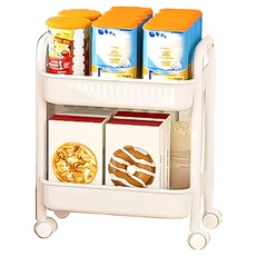 推車置物架 兩層 C500 39 x 50cm 865g, 白色