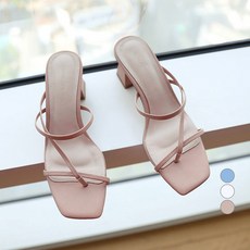 핑크썸 여성용 파리트 스트랩 힐 샌들 WWOU0004 화이트 225