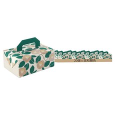 山茶花花紋手提包裝盒 20 x 13.5 x 9cm, 混和顏色, 20個