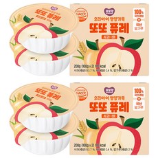 또또맘 우리아이 영양가득 또또 퓨레 2p, 혼합맛(사과/배), 200g, 2개