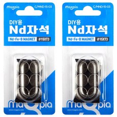 magpia DIY用釹強力磁鐵 15 x 3 mm, 24個, 單一顏色