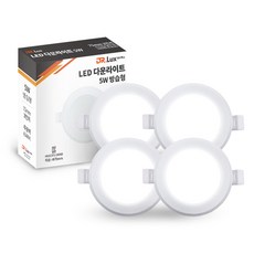 닥터룩스 LED 5W 방습형 다운라이트, 주광색, 4개