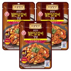 OTTOGI 不倒翁 春川鐵板炒雞排調味醬料, 160g, 3個