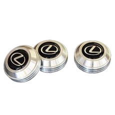 鋁製Logo車牌螺絲 Lexus 鍍鉻銀[3入1組], 3入, Lexus(鍍鉻銀)