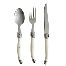 리옹라귀올 커트러리 양식기 3종 세트, 아이보리, 1세트, 단품