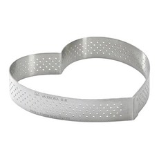 de Buyer 畢耶 法芙娜不鏽鋼氣孔塔模系列 心形塔模 12cm, 1個