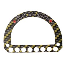 SYM KRN 機車車貼造型螢幕框, 黃馬賽克, 1個