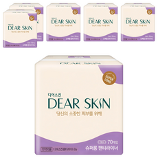 DEAR SKIN 護墊, 70片, 6包, 超長型(18cm)