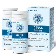 뉴트리디데이 오랄센스 구강유산균 27g, 30정, 2개
