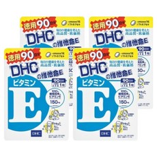 DHC 台灣公司貨 維他命E 90日份, 90顆, 30.6g, 4包, 340mg