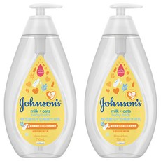 Johnson's 嬌生 嬰兒牛奶燕麥沐浴乳, 750ml, 2瓶