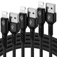 SINJIMORU 繩索 iPhone 高速充電線, 3m, 黑色