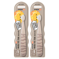 MOTHER-K K-MOM 纖柔護理兒童牙刷 (2-5歲) - 咖啡棕, 1入, 2支