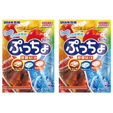 UHA 味覺糖 普超軟糖 綜合汽水味, 單顆包裝, QQ顆粒增加咀嚼感, 90g, 2包